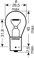 Osram Truckstar Pro 24 Volt 21 Watt Blinkerbirne gelb PY21W, BAU15s - 7510TSP