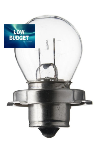 Scheinwerferbirne 6 Volt 15 Watt P26s Low Budget