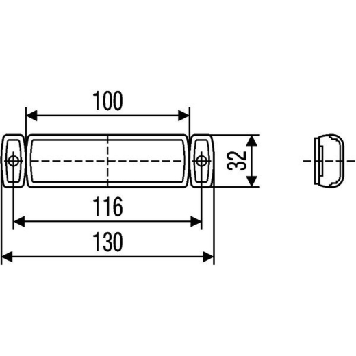 LED- Seitenmarkierungsleuchte - Hella 2PS008645601 24 Volt